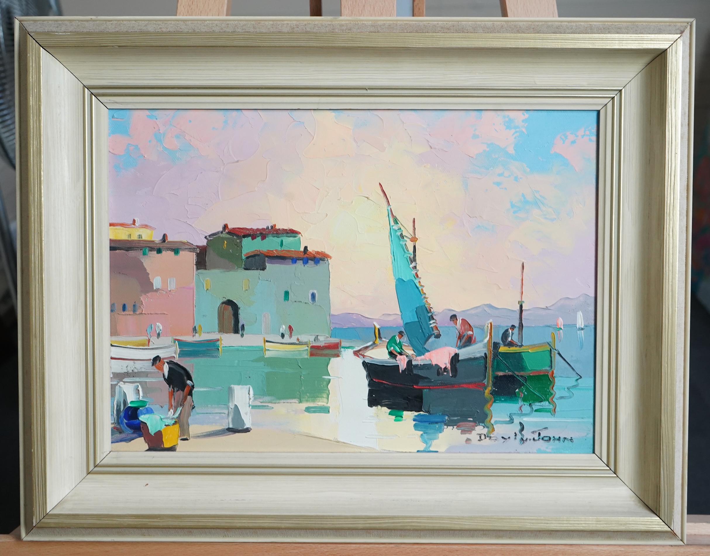 Cecil Rochfort D'Oyly John, 1906-1993, 'Fishermen, Evening, Martigues'